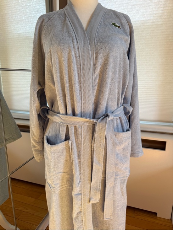 Lacoste Other - Lacoste Light Blue Terry Robe with Embroidered Crocodile